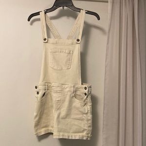 Yellow overall shorts